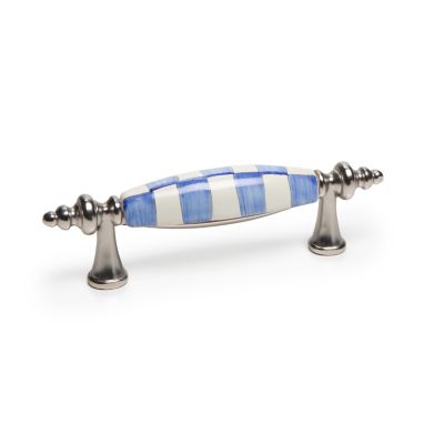 MacKenzieChilds Royal Check Nickel Drawer Pull