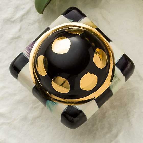 Petit Four Square Knob - Courtly Check image five