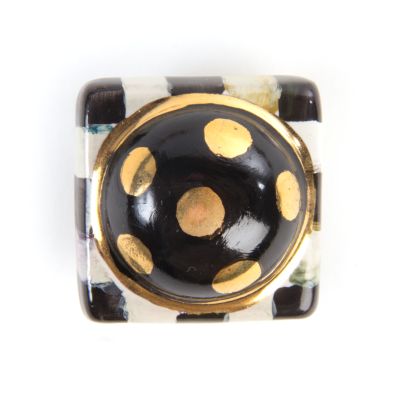 Courtly Check Petit Four Square Knob mackenzie-childs Panama 0