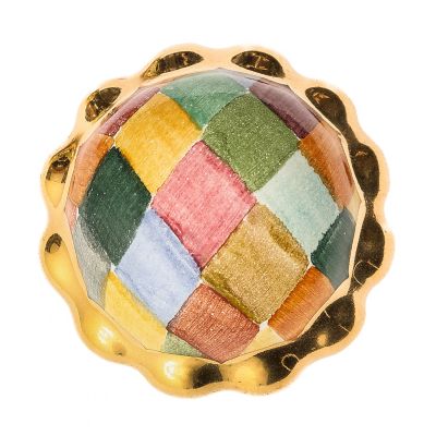 Harlequin Petit Four Round Knob mackenzie-childs Panama 0