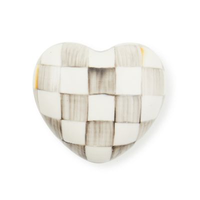 Sterling Check Heart Knob mackenzie-childs Panama 0