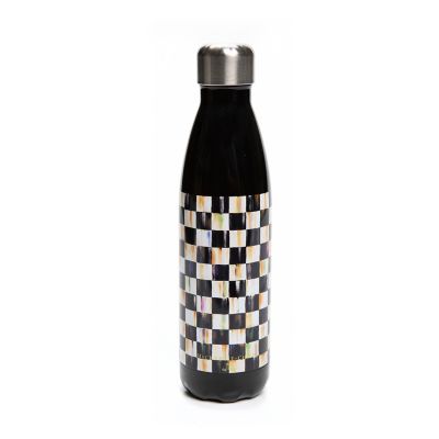 Checkered (Black & White Pattern) Water Bottle