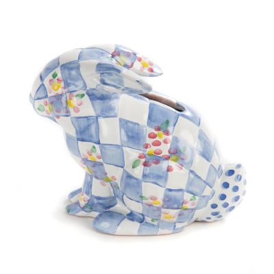 Quilted Bunny Bank - Blue mackenzie-childs Panama 0