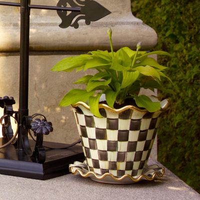 MacKenzie-Childs Courtly Check Extra Large Garden Pot