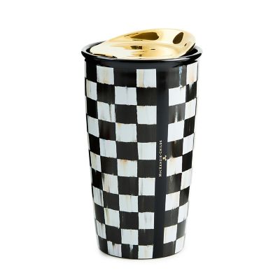 Courtly Check Ceramic Travel Cup mackenzie-childs Panama 0