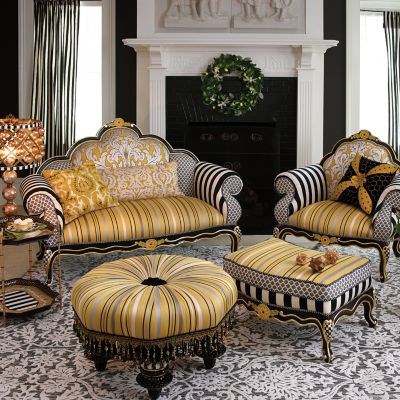 MacKenzie-Childs | Queen Bee Ottoman