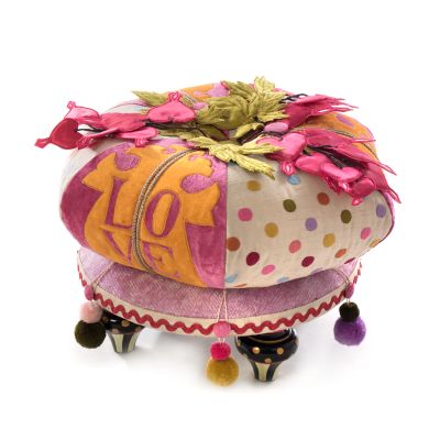 Bleeding Hearts Footstool mackenzie-childs Panama 0