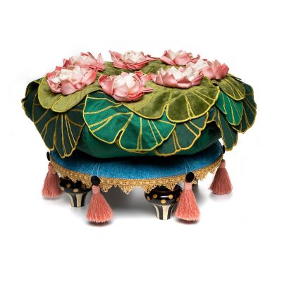 Lily Pond Footstool mackenzie-childs Panama 0