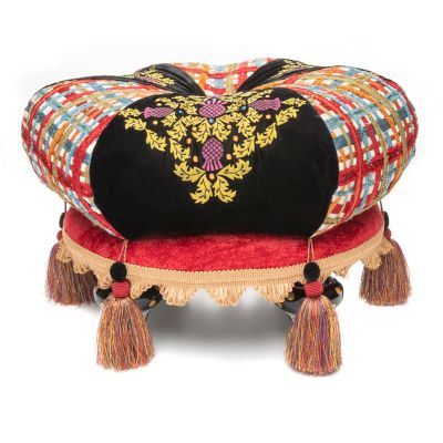 Bramble Briar Footstool mackenzie-childs Panama 0