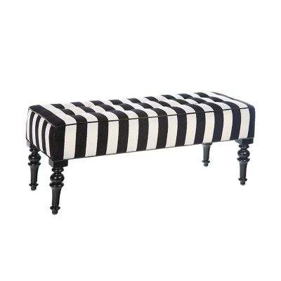 Marquee Bench - Chenille Black Stripe II image two