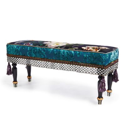 Moonlight Garden Floral Scuttlebutt Bench mackenzie-childs Panama 0