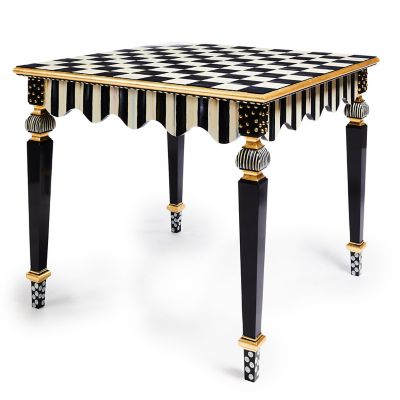 Courtly Check & Stripe Game Table mackenzie-childs Panama 0