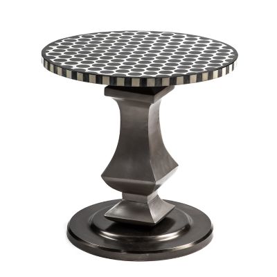 Spot On Black Accent Table mackenzie-childs Panama 0