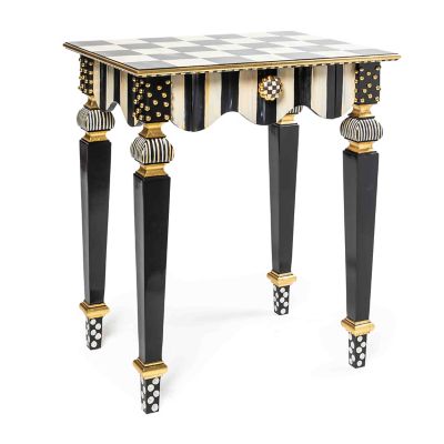 Courtly Check & Stripe Side Table