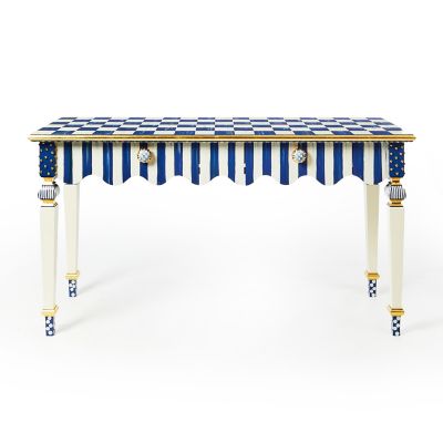 Royal Check & Stripe Console Table mackenzie-childs Panama 0