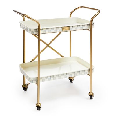 Sterling Check 2-Tier Kitchen Cart mackenzie-childs Panama 0