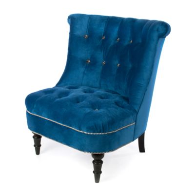 Mackenzie Childs Farmhouse Accent Chair Blueberry