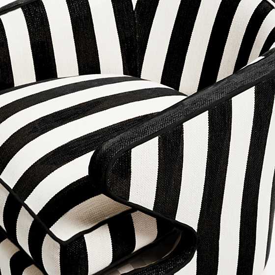 Marquee Accent Chair - Chenille Black Stripe II image five