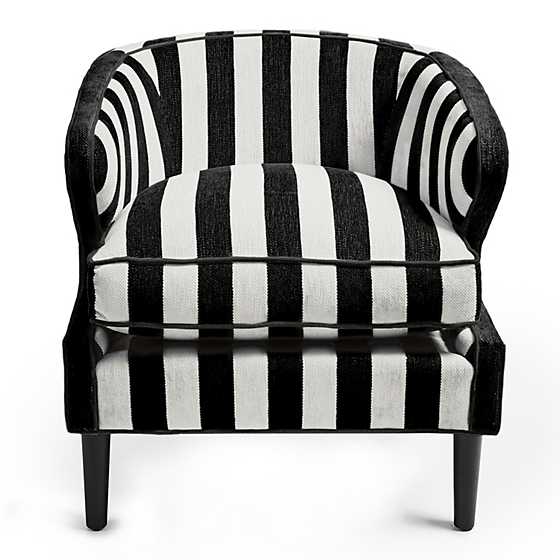Marquee Accent Chair - Chenille Black Stripe II image four