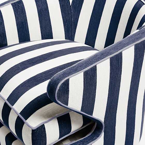 Marquee Accent Chair - Chenille Navy Stripe image four