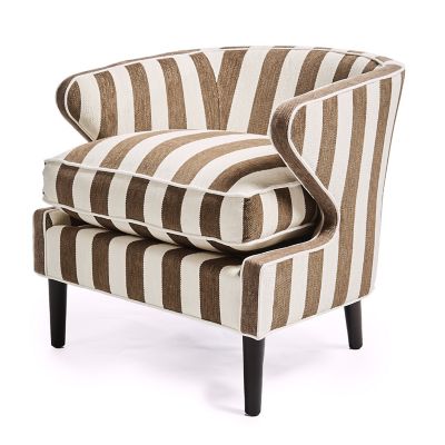 Marquee Brown Stripe Chenille Accent Chair mackenzie-childs Panama 0