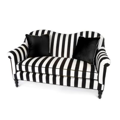 Marquee Loveseat - Chenille Black Stripe II image two