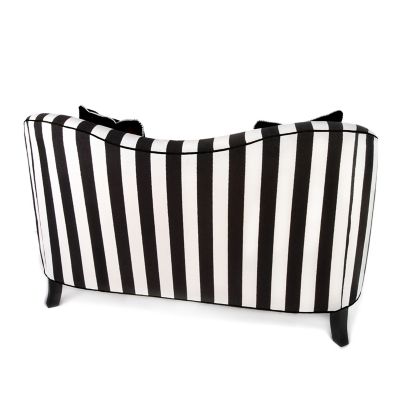 Marquee Loveseat - Chenille Black Stripe II image three