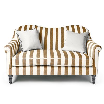 Marquee Brown Stripe Chenille Loveseat mackenzie-childs Panama 0