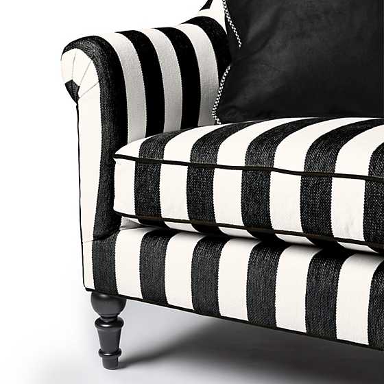 Marquee Sofa - Chenille Black Stripe II image four
