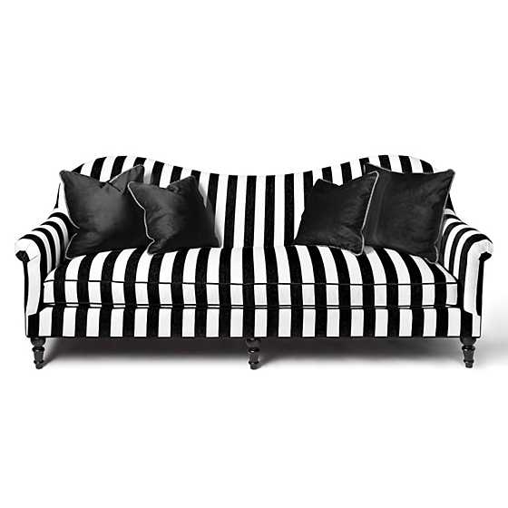Marquee Black Stripe Chenille Sofa