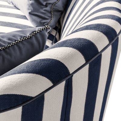 Marquee Sofa - Chenille Navy Stripe image five