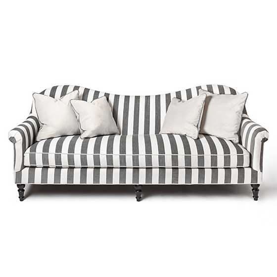 Marquee Grey Stripe Chenille Sofa