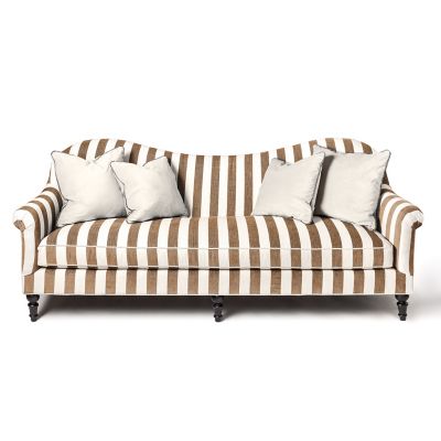 Marquee Brown Stripe Chenille Sofa mackenzie-childs Panama 0