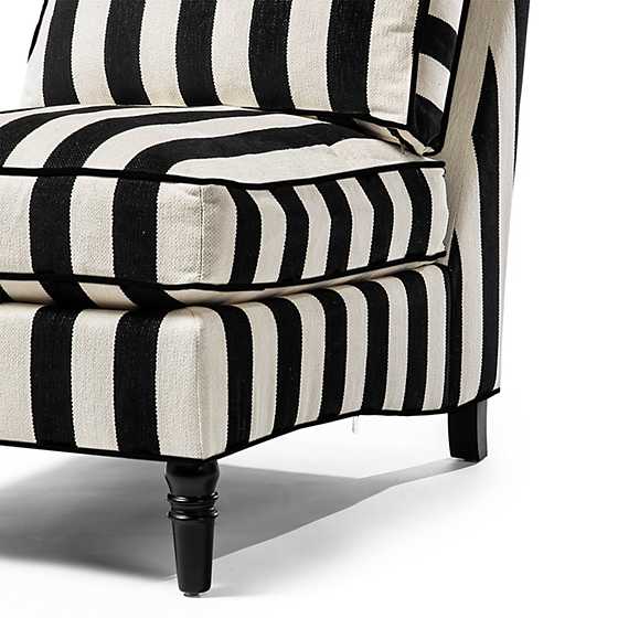 Marquee Black Stripe Armless Chair image four