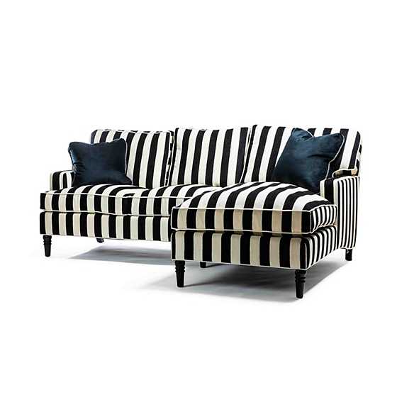 Marquee Black Stripe 2-Piece Right Arm Chaise Sectional image three