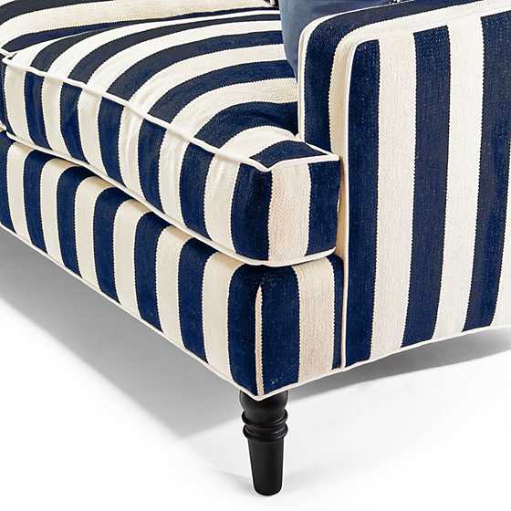 Marquee Navy Stripe 2-Piece Right Arm Chaise Sectional image four