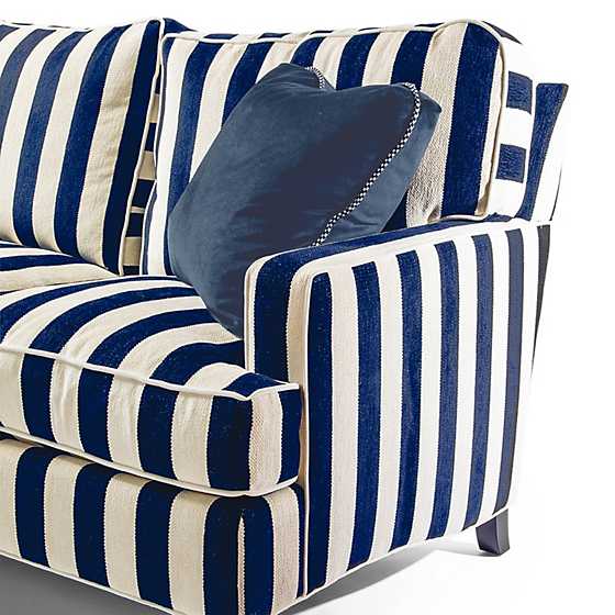 Marquee Navy Stripe 2-Piece Right Arm Chaise Sectional image three