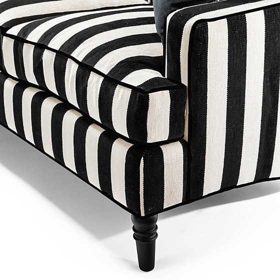 Marquee Black Stripe 2-Piece Left Arm Chaise Sectional image five