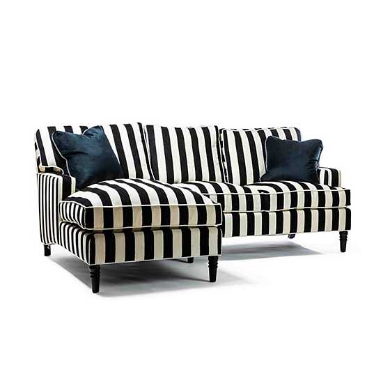 Marquee Black Stripe 2-Piece Left Arm Chaise Sectional image three