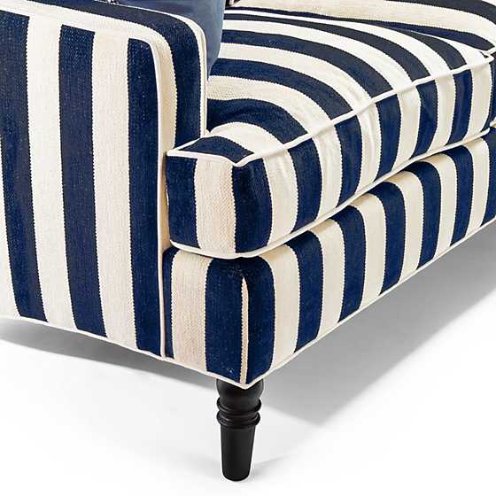 Marquee Navy Stripe 2-Piece Left Arm Chaise Sectional image four
