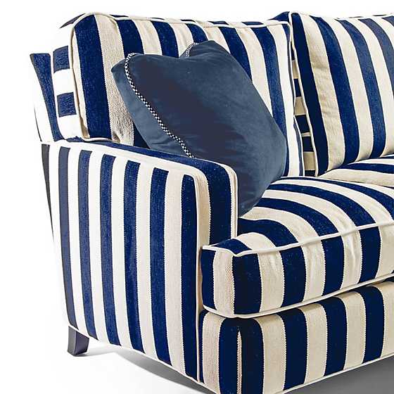 Marquee Navy Stripe 2-Piece Left Arm Chaise Sectional image three