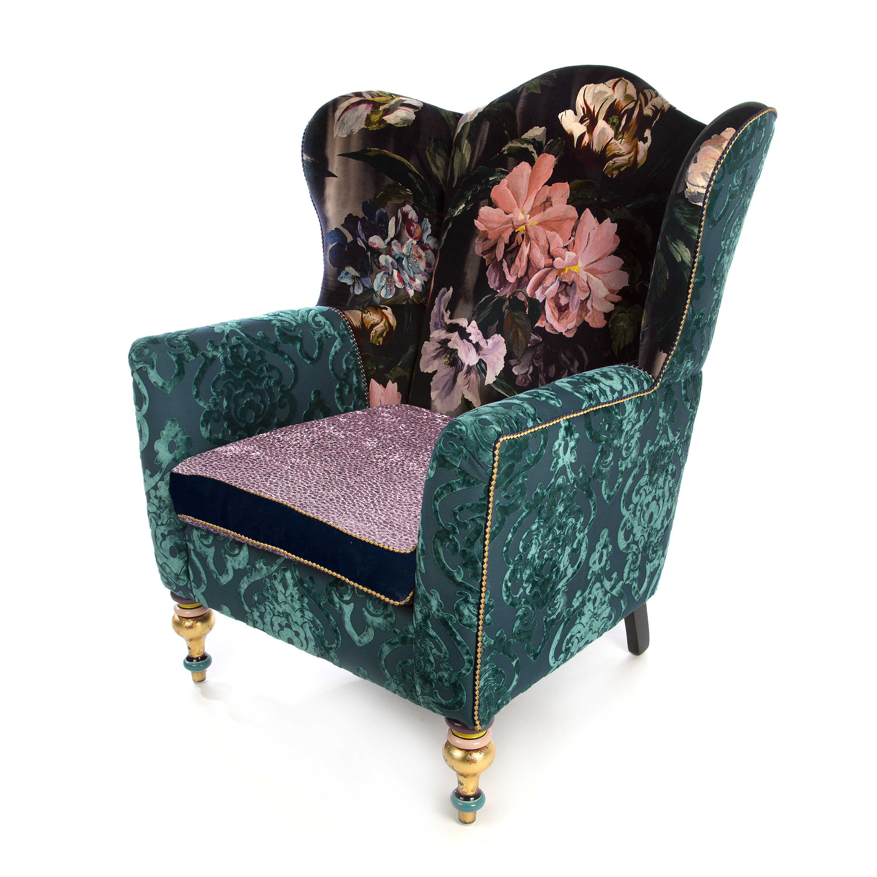 Moonlight Garden Off the Record Wing Chair mackenzie-childs Panama 0