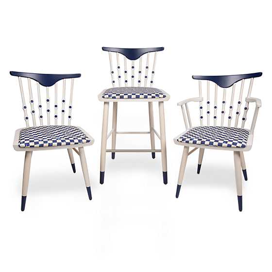 Musical Chairs Side Chair - Royal Check image three