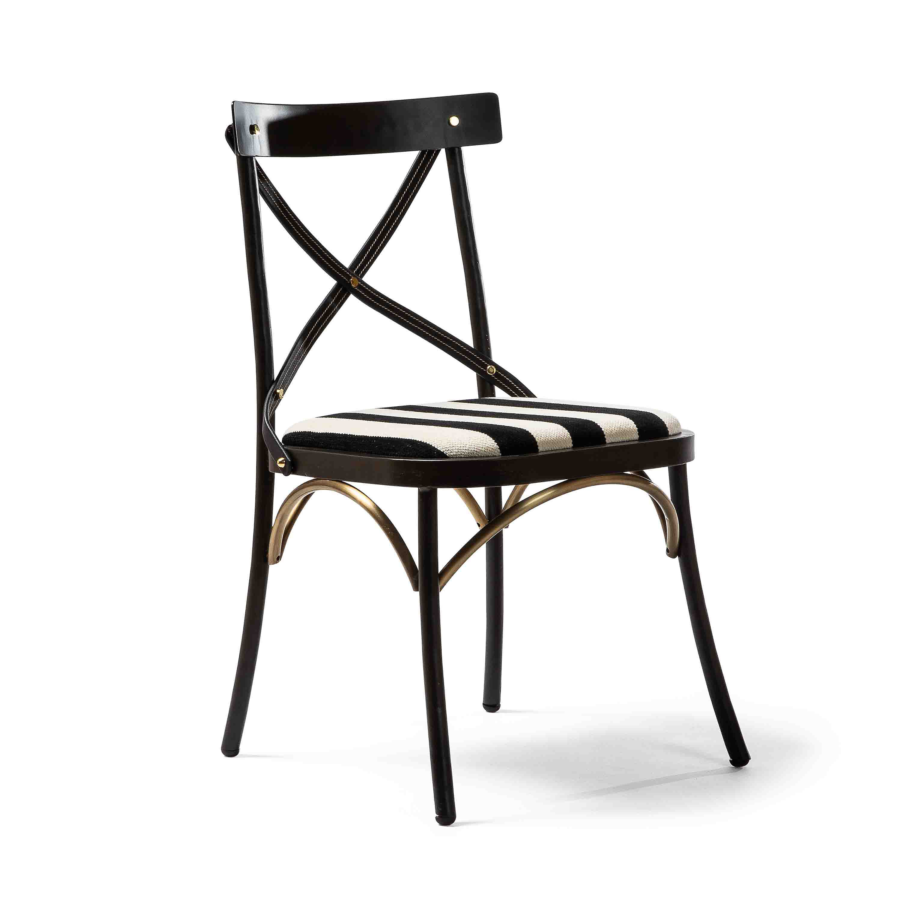 Flatiron Black Stripe Dining Chair mackenzie-childs Panama 0