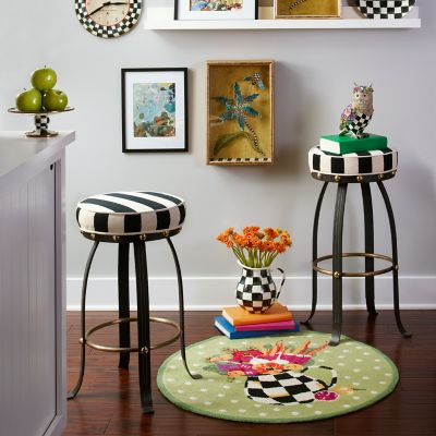 Black and white discount striped bar stools