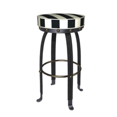 Flatiron Black Stripe Counter Stool mackenzie-childs Panama 0