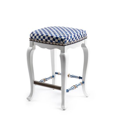 Royal Check Counter Stool