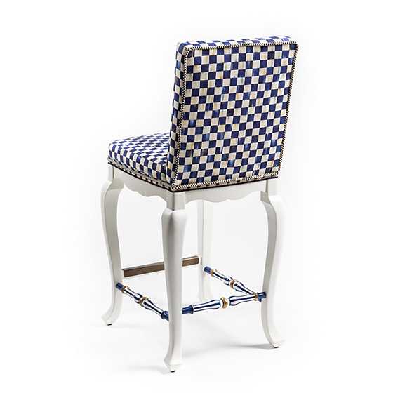 Royal Check Counter Stool with Back image five