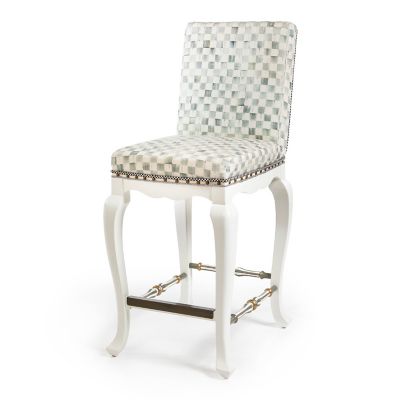 Sterling Check Counter Stool with Back