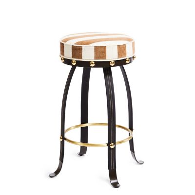 Flatiron Brown Stripe Bar Stool mackenzie-childs Panama 0